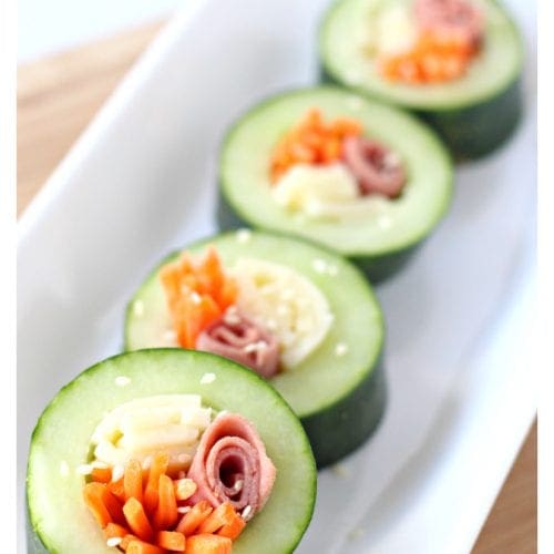 Easy cucumber sushi for kids pinterest