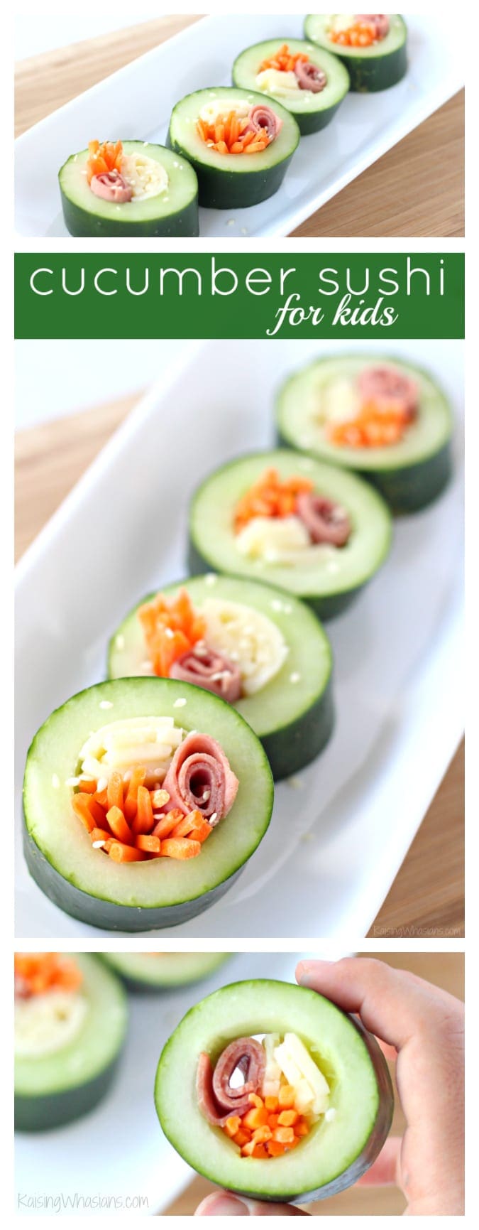 Easy cucumber sushi for kids pinterest