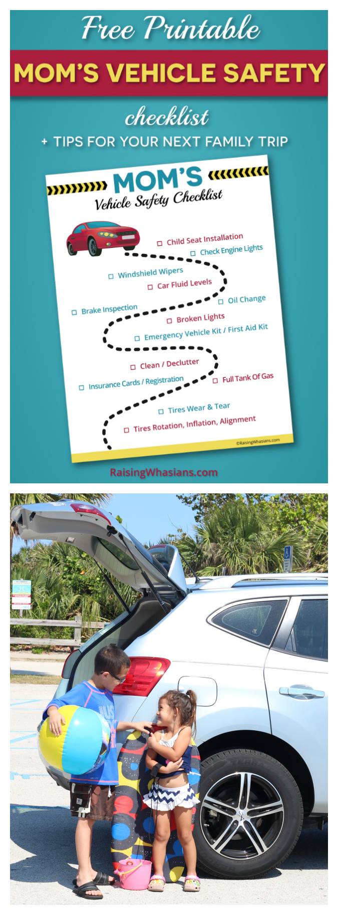 Prep for Our First Family Road Trip with Hercules Tires + Vehicle Safety Checklist Printable - Raising Whasians Free vehicle safety checklist printable pinterest