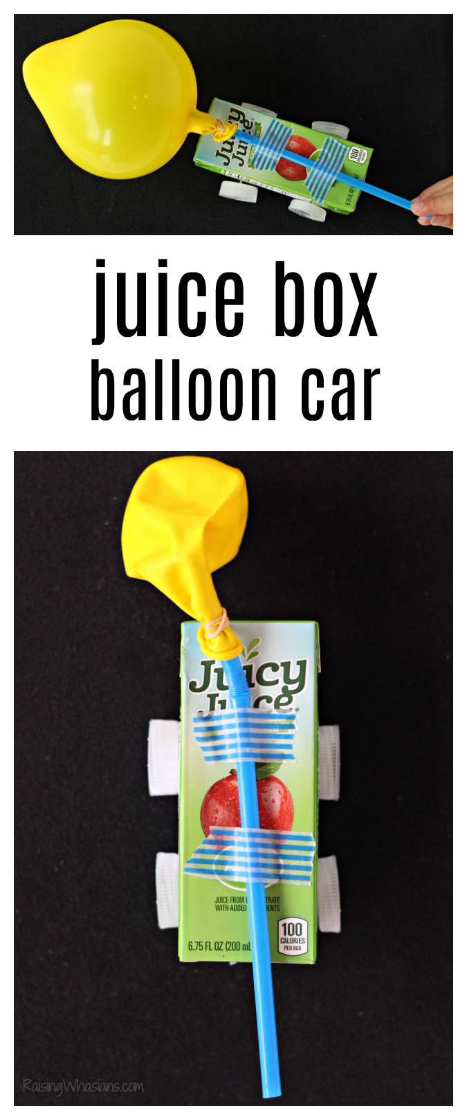 Juice box balloon car craft