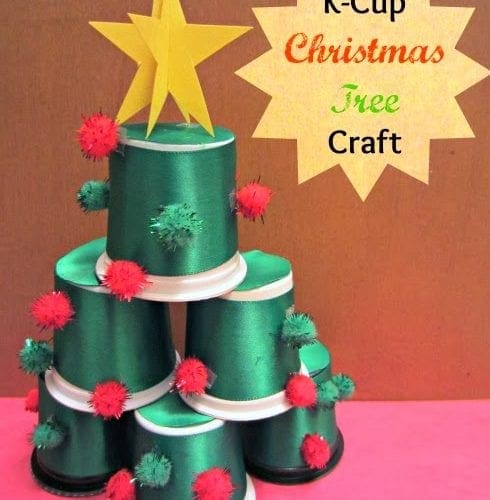 DIY K-cup Christmas tree craft