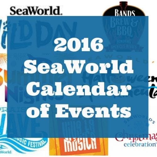 2016 SeaWorld calendar of events