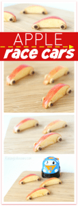 Apple race car snack for kids