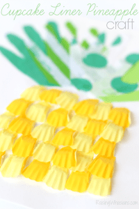 Baking cups pineapple craft