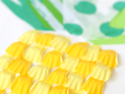 Baking cups pineapple craft