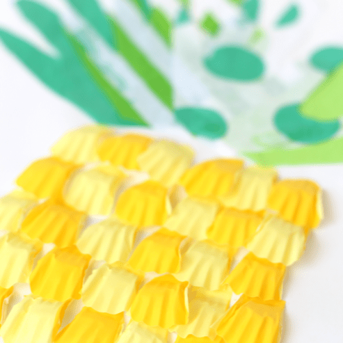 Baking cups pineapple craft