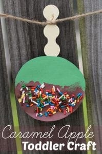 Caramel apple toddler craft
