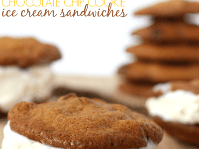 Chai chocolate chip cookie ice cream sandwiches