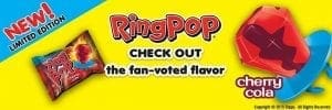 Cherry cola ring pops