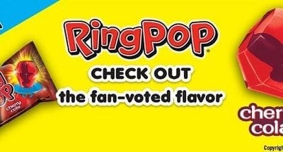 Cherry cola ring pops