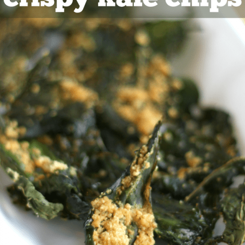 Crispy kale chips with garlic parmesan