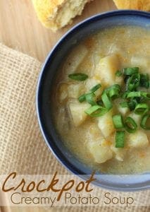 Crockpot creamy potato soup recipe