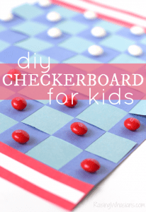 DIY checkerboard for kids