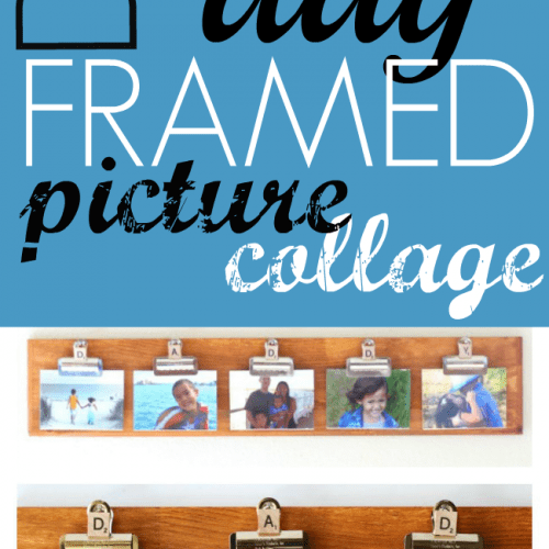 DIY father's day framed picture collage