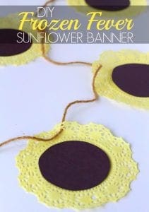 DIY frozen fever party banner