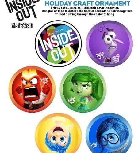 Disney inside out free kids printables