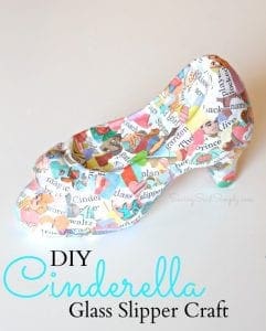 DIY Cinderella glass slipper craft
