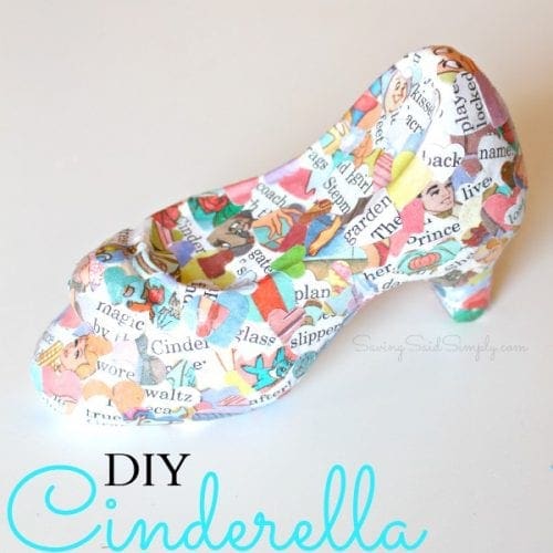 DIY Cinderella glass slipper craft