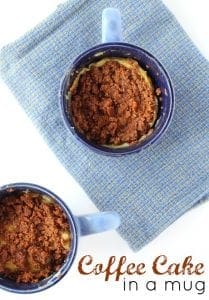 Easy coffee cake in a mug recipe