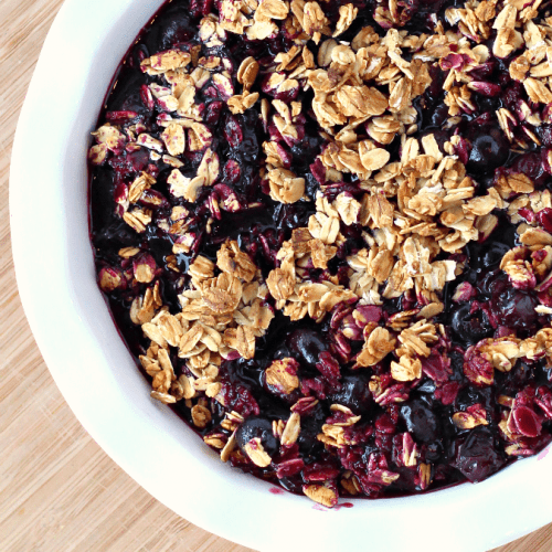 Easy grilled blueberry crisp recipe