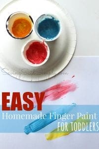 Easy homemade finger paint for toddlers