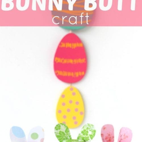 Easy origami bunny butt Easter craft
