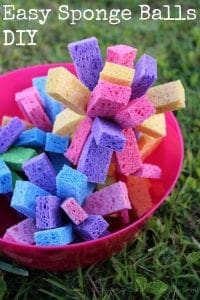 Easy sponge balls DIY for kids