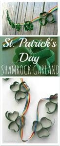 Easy St. Patrick's Day kids craft shamrock garland