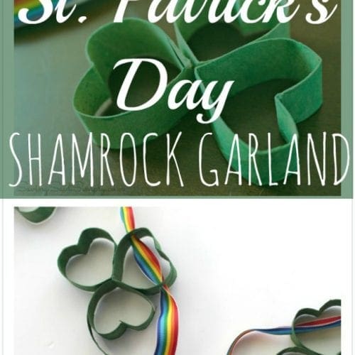 Easy St. Patrick's Day kids craft shamrock garland