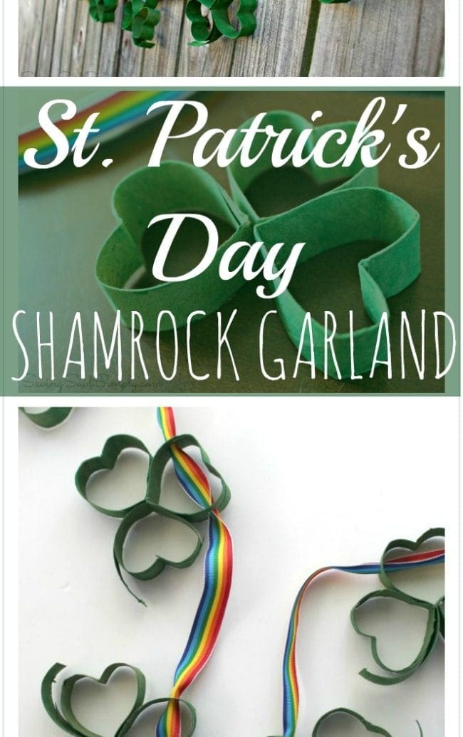 Easy St. Patrick's Day kids craft shamrock garland