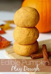 Edible pumpkin play dough