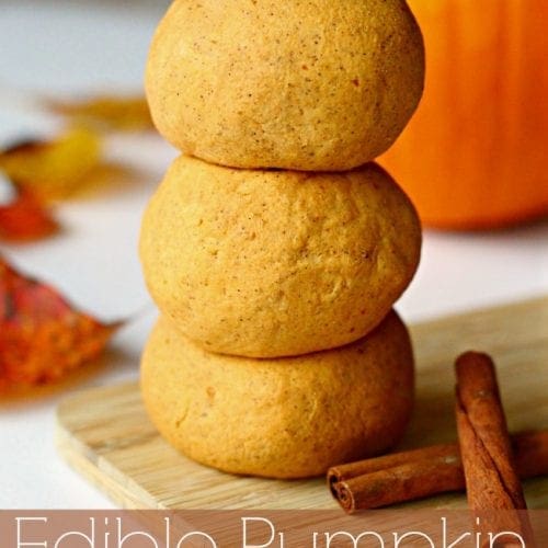 Edible pumpkin play dough
