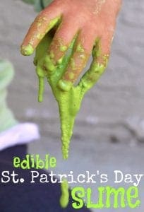 Edible St. Patrick's day slime for kids