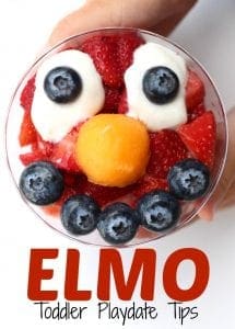 Elmo toddler playdate tips snack idea