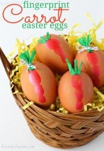 Fingerprint carrot Easter eggs