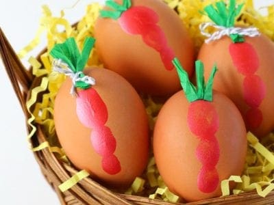 Fingerprint carrot Easter eggs
