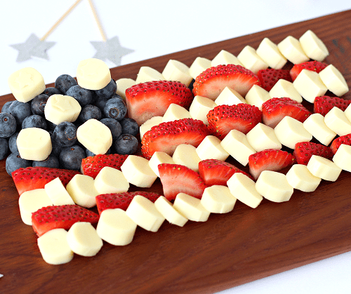 Fourth of July cheese platter kid approved