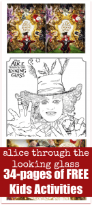 Free Alice through the looking glass coloring pages
