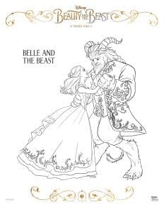 Free Disney beauty and the beast coloring sheets