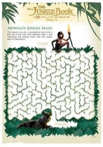 Free Disney jungle book printables for kids
