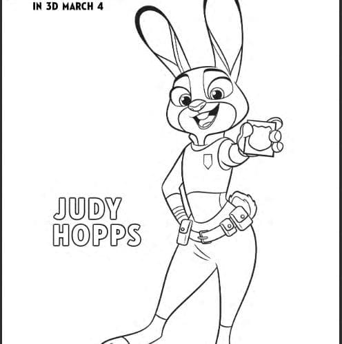 Free Zootopia coloring sheets activities