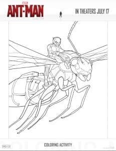 Free Ant-Man printable coloring sheets
