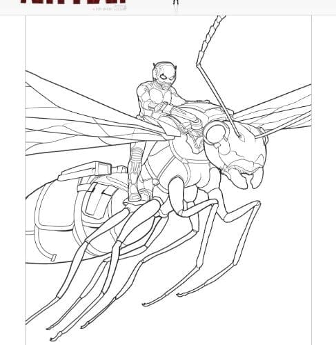 Free Ant-Man printable coloring sheets