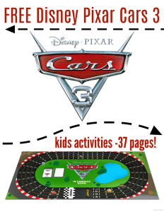 Free cars 3 printables for kids