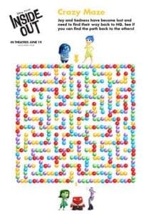 Free Pixar inside out printable coloring