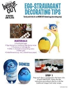 Free Pixar inside out printables