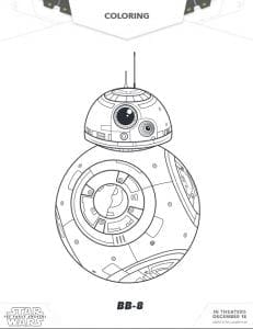 Free star wars the force awakens coloring sheets activities