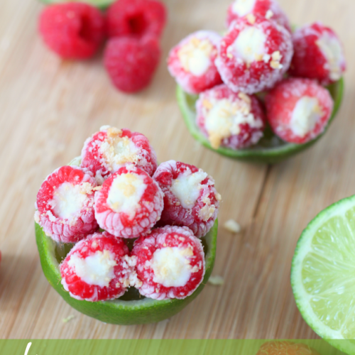 Frozen key lime raspberry bites