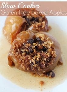 Gluten free slow cooker baked apples recipe