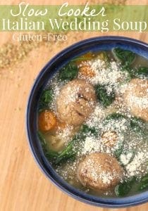 Gluten free slow cooker Italian wedding soup